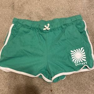 old navy shorts with a white sunset on the front of the shorts